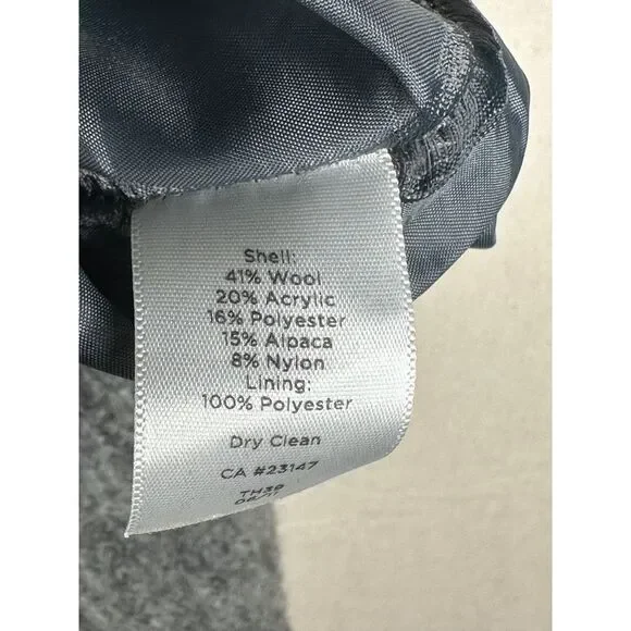 Talbots Wool/Alpaca Blend Plaid Skirt size 12 Black/Grey - Picture 3 of 6